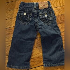 True Religion Dark Blue Denim Jeans with Stitch Detailing